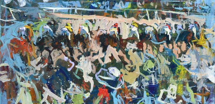 horse racing 03 impressionist Oil Paintings